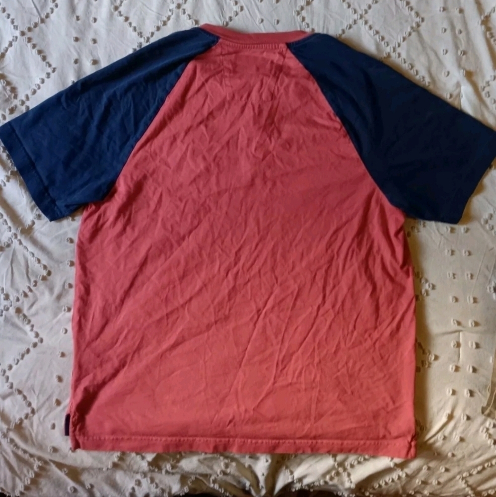 Size Large Nautica Henley 2 Button Shirt Orange - Picture 6 of 6